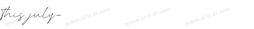 this july字体转换